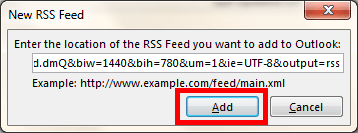 Add RSS Feed